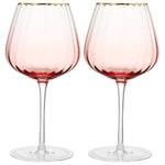 Waterfall Stemmed Wine Glassware, Set of 2