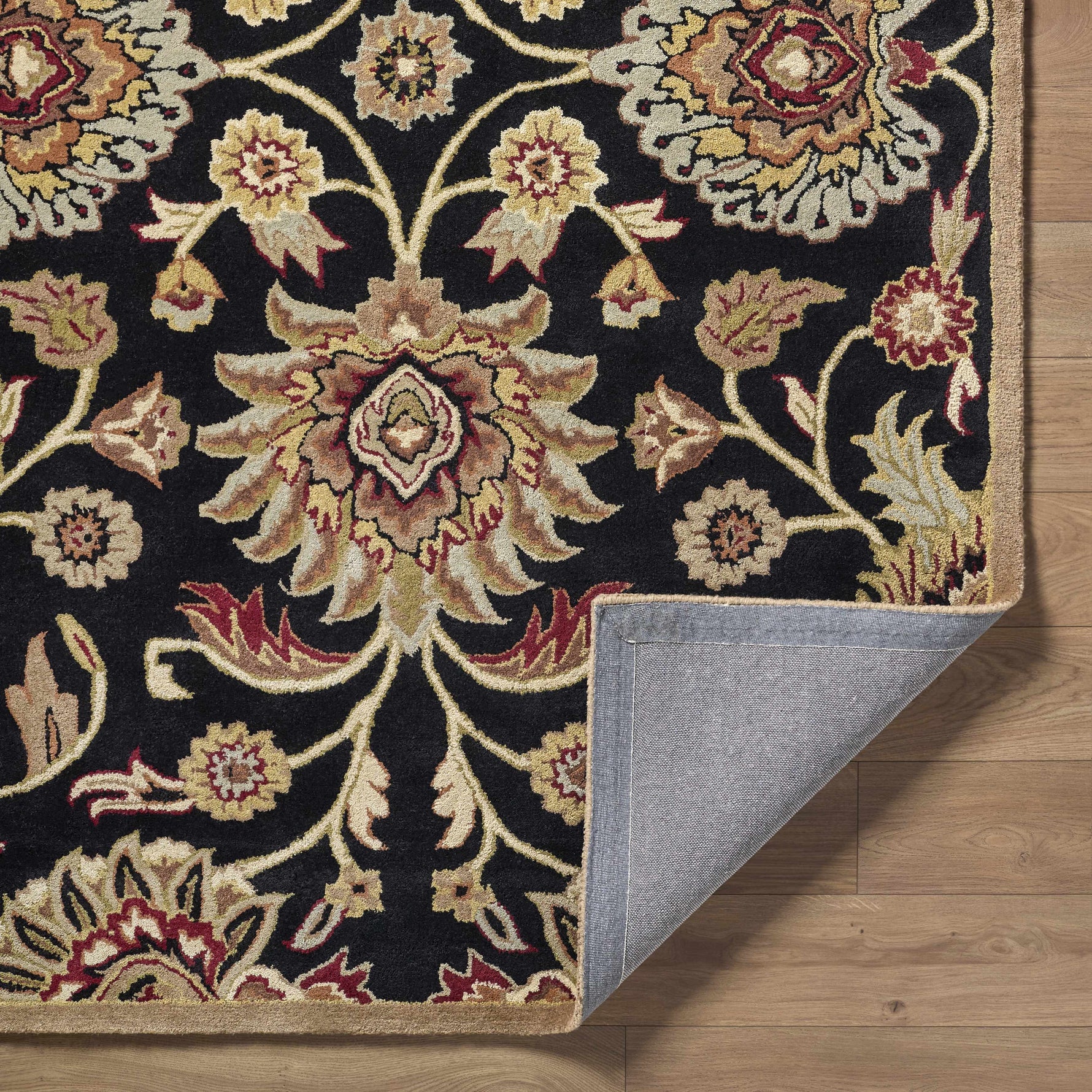 Conesus 1053 Hand Tufted Black Wool Rug
