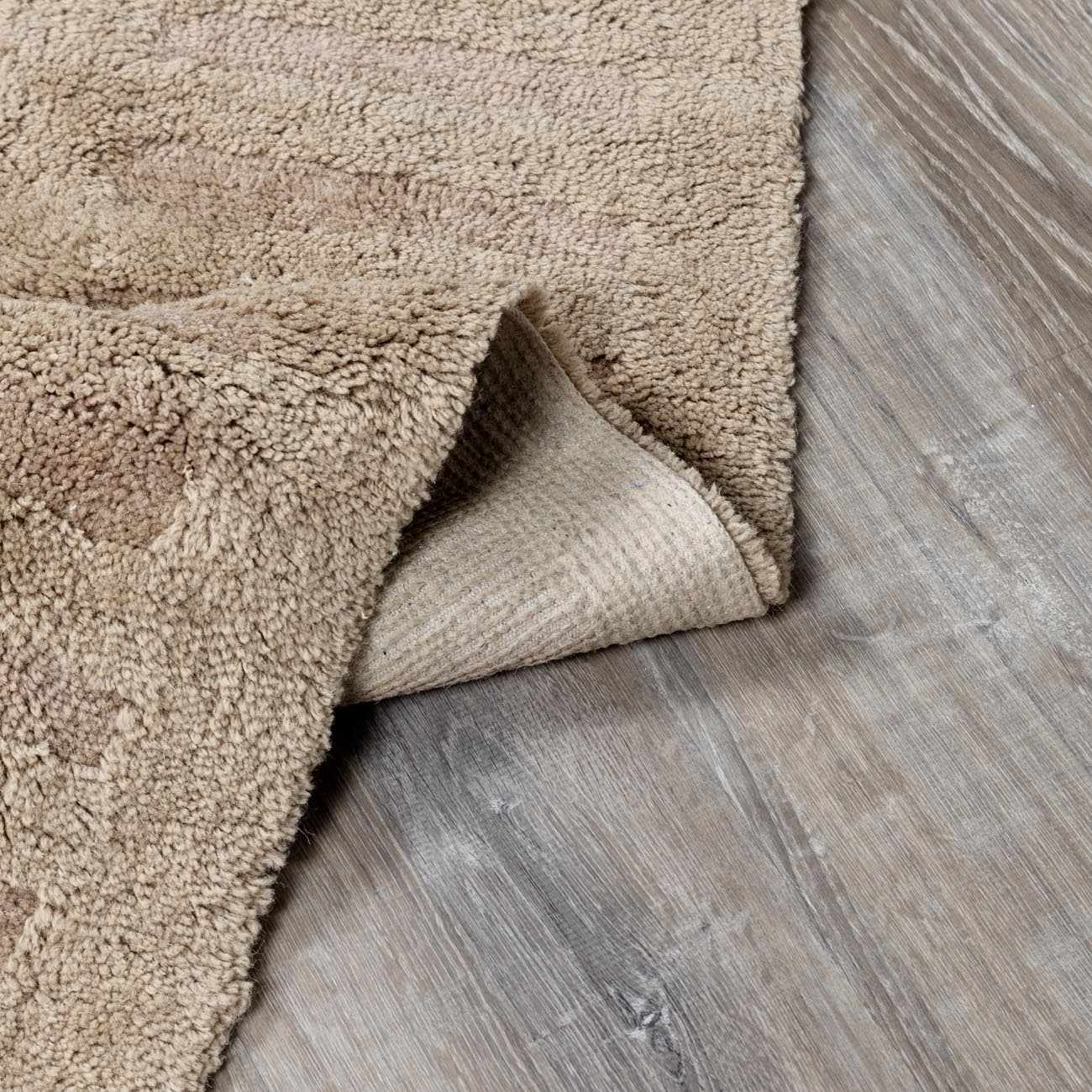 Washable Handmade Wool Rug - Brown - Clearance