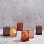 Venus Hobnail Lowball Whiskey Glassware, Set of 6