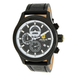 J.W. Hulme 45mm Quartz Chronograph Leather Strap Watch