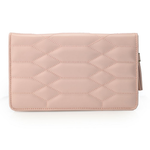 WOLF "Caroline" Diamond Quilted Leather Slim Travel Jewelry Portfolio - Small