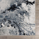 Kirkland Dark Blue Marble Rug
