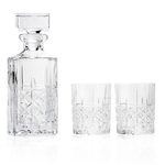 Marquis by Waterford Brady 32 oz Decanter & Set of 2 (11 oz) Double Old Fashioned Glasses
