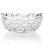 House of Waterford 8" Handmade Diamond, Upright & Wedge Cut Bowl