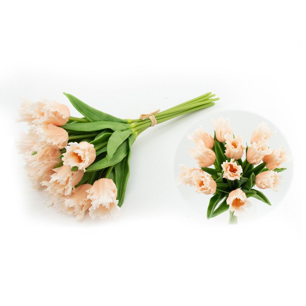 At Home w/ Jorge Parez 13" Real Touch Parrot Tulip Bundle (12 Stems)