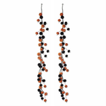 At Home w/ Jorge Parez 60" Set of 2 Black & Orange Velvet Pumpkin Garland