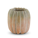 At Home w/ Jorge Parez Whitewashed Choice of Size Orange & Green Cement Pumpkin