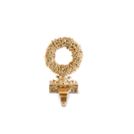 At Home w/ Jorge Parez Choice of Wreath or Tree Antique Gold Resin Stocking Holder
