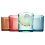 Eze Acrylic Lowball Whiskey Glassware, Set of 4