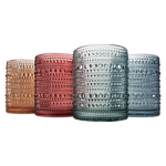 Tonal Hobnail Lowball Glassware, Set of 4