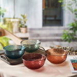 Tonal Hobnail Bowl Glassware, Set of 4