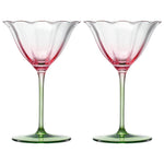 Fiore Champagne Coupe Cocktail Glassware, Set of 2