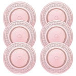 Blush Vintage Glass Plate, Set of 6