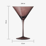 Venus Martini Cocktail Glassware, Set of 6
