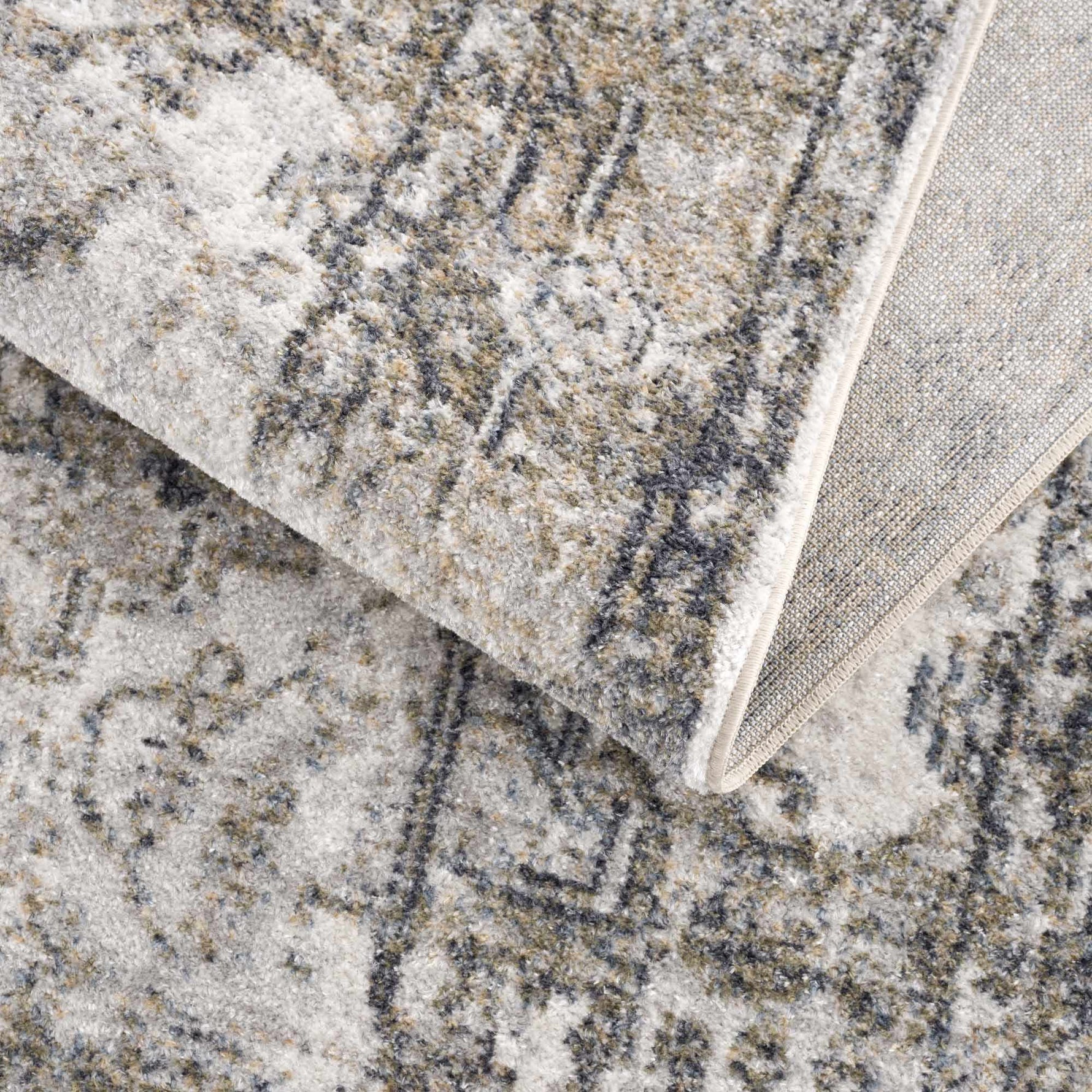 Hera Olive Boutique Washable Rug