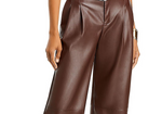Line & Dot Halle Faux Leather Pants Brown