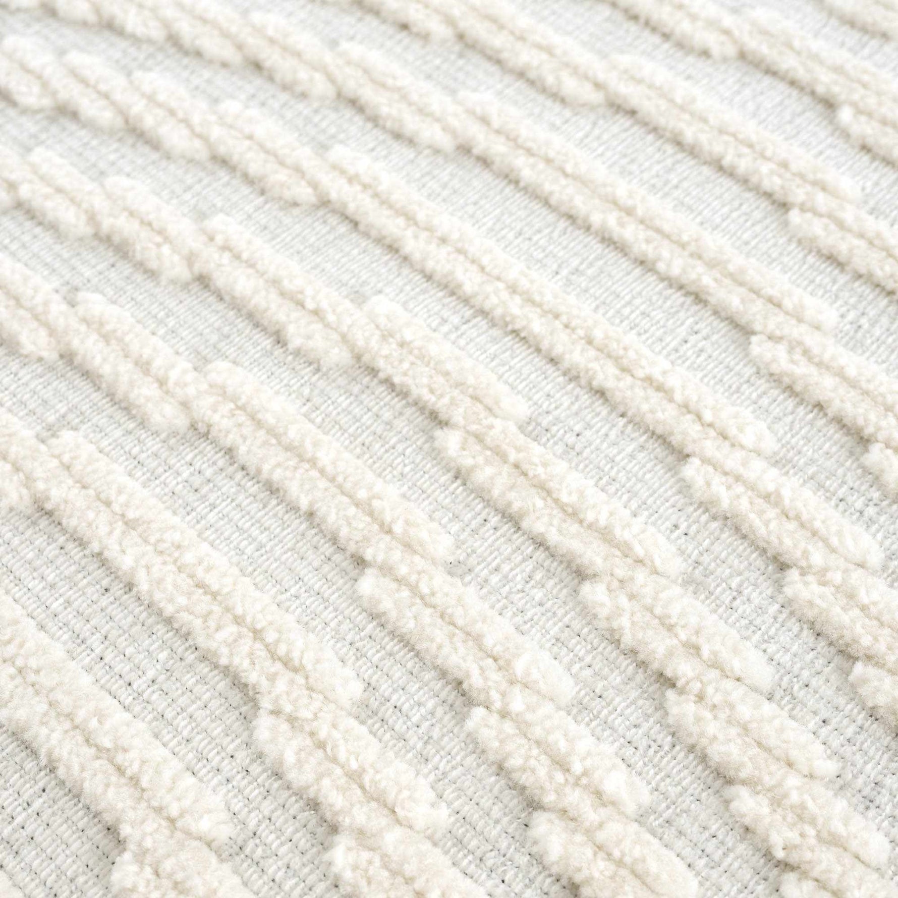 Deron White Washable 3D Rug
