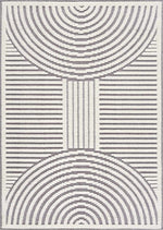 Deron Gray Rainbow Washable Rug