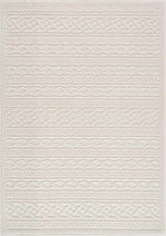 Fadey White 3D Washable Rug