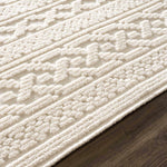 Fadey White 3D Washable Rug