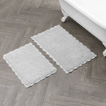 Laura Ashley Heathered Crochet Border Bath Rug