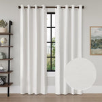Linen Texture Blackout Grommet Curtain Pair