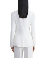 Lafayette 148 New York Peak Lapel Button Blazer White