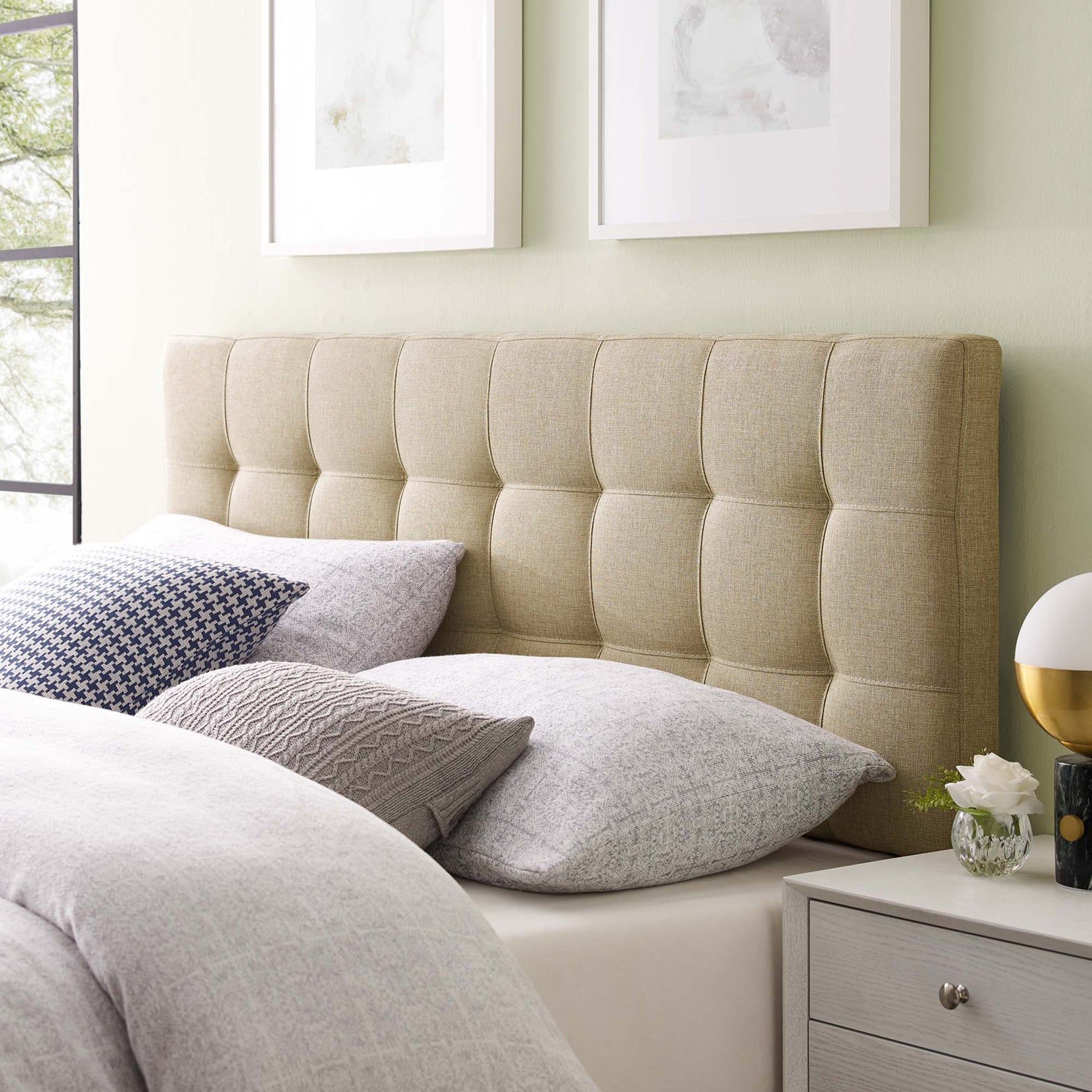 Lily Upholstered Fabric Full Headboard by Modway