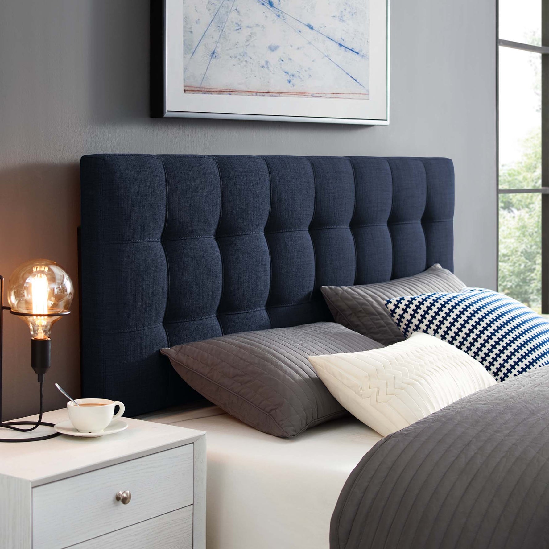 Lily Upholstered Fabric Full Headboard by Modway