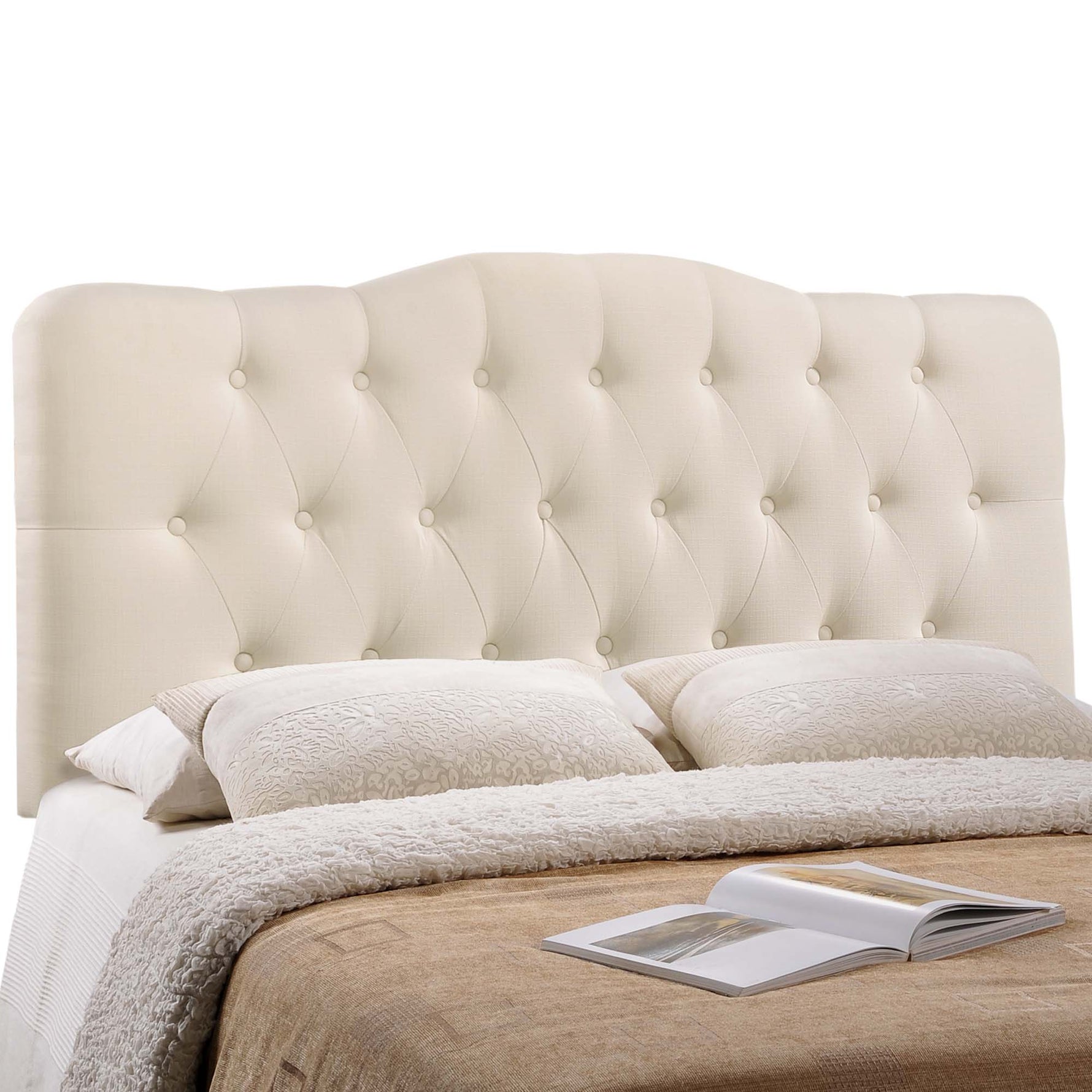 Annabel Upholstered Fabric King Headboard by Modway