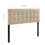 Emily Upholstered Fabric Queen Headboard by Modway