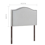 Curl Nailhead Upholstered Twin Headboard by Modway