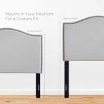 Curl Nailhead Upholstered Twin Headboard by Modway