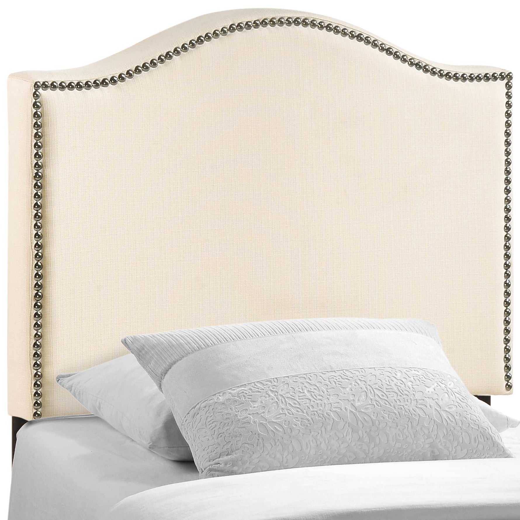Curl Nailhead Upholstered Twin Headboard by Modway