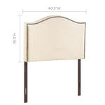 Curl Nailhead Upholstered Twin Headboard by Modway