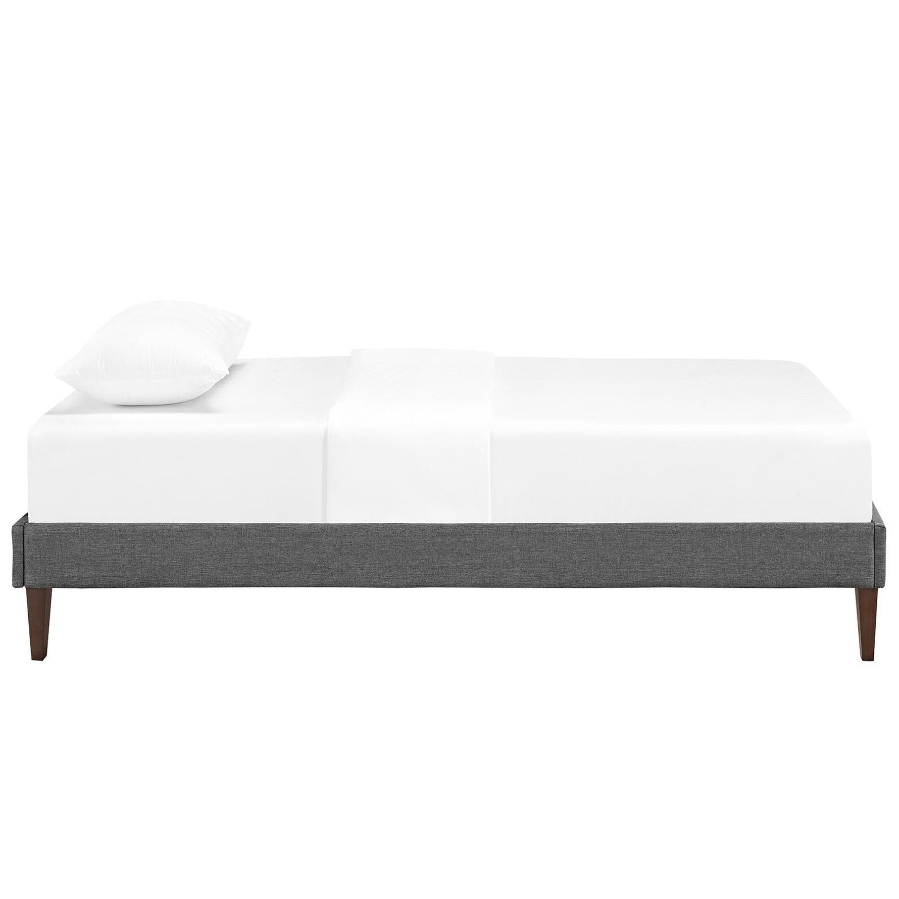 Sharon Fabric Twin Bed Frame with Squared Tapered Legs by Modway