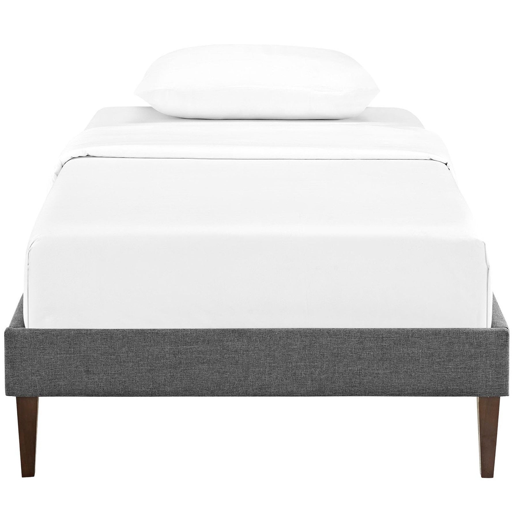 Sharon Fabric Twin Bed Frame with Squared Tapered Legs by Modway