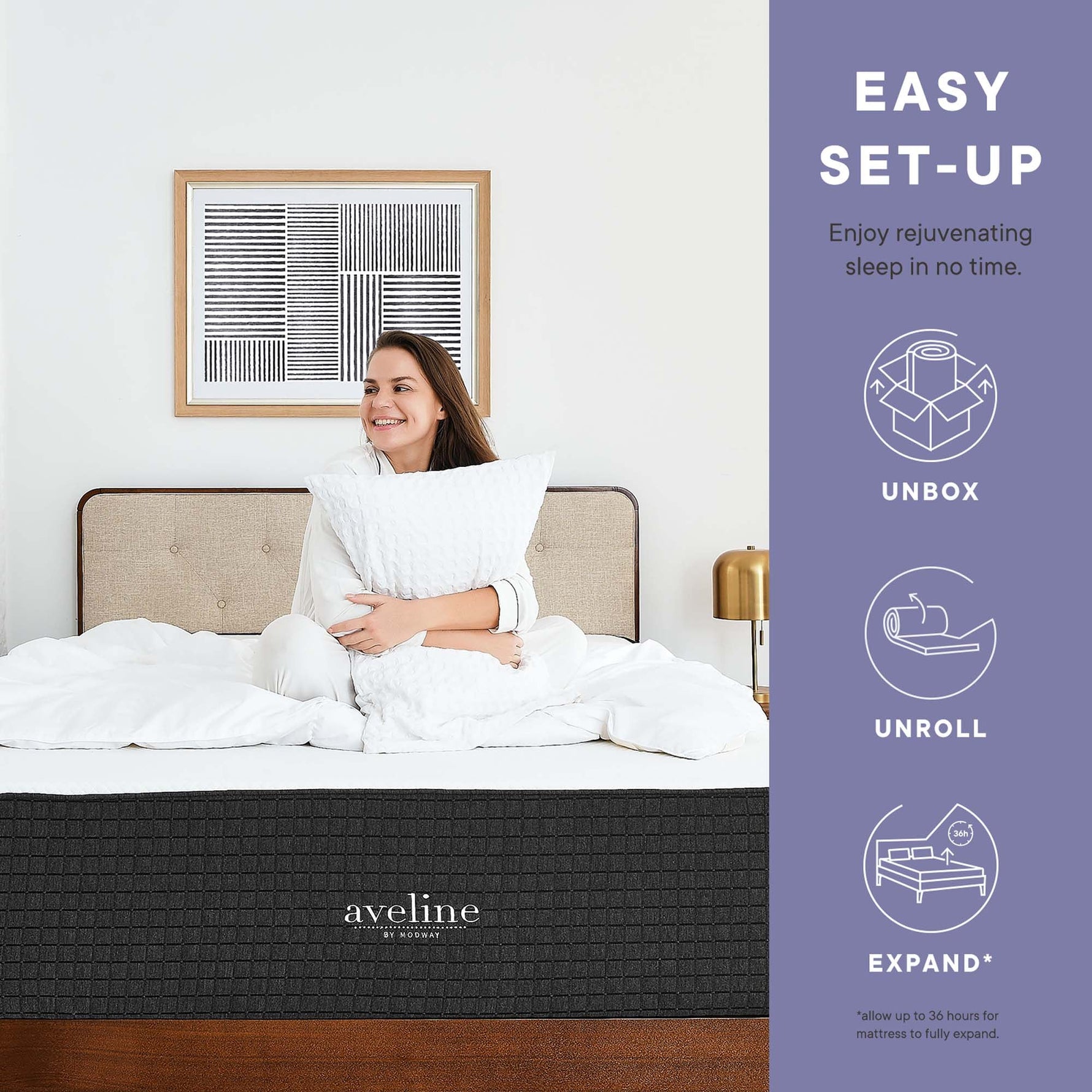 Aveline 8" King Gel-Infused Memory Foam Mattress by Modway