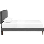 Camille Fabric Twin Platform Bed with Squared Tapered Legs by Modway