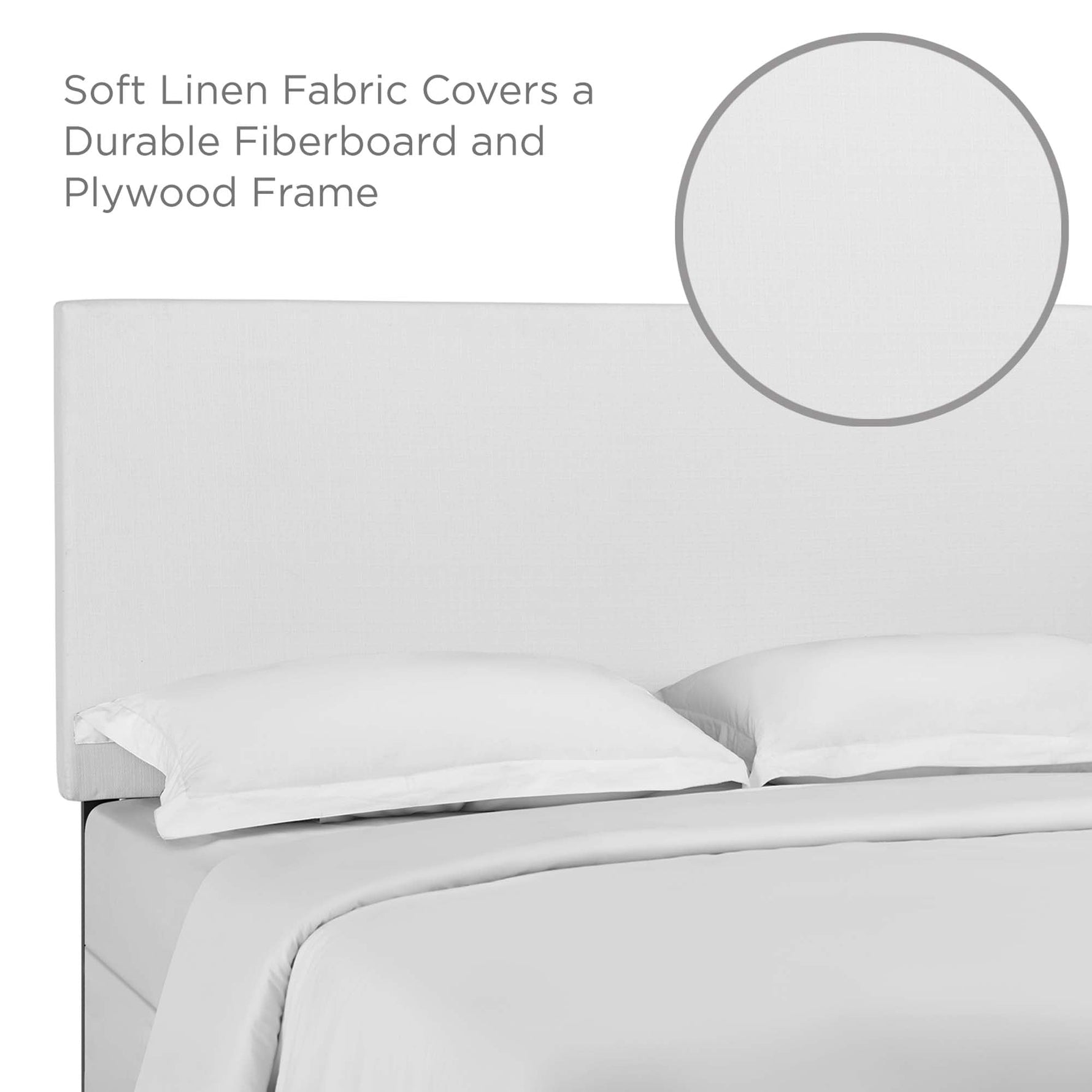 Taylor Upholstered Linen Fabric King and California King Headboard by Modway