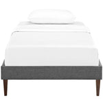 Tessie Fabric Twin Bed Frame with Squared Tapered Legs by Modway