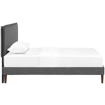 Amaris Fabric Twin Platform Bed with Squared Tapered Legs by Modway