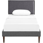 Amaris Fabric Twin Platform Bed with Squared Tapered Legs by Modway