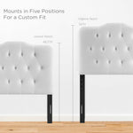 Annabel Diamond Tufted Performance Velvet Twin Headboard by Modway