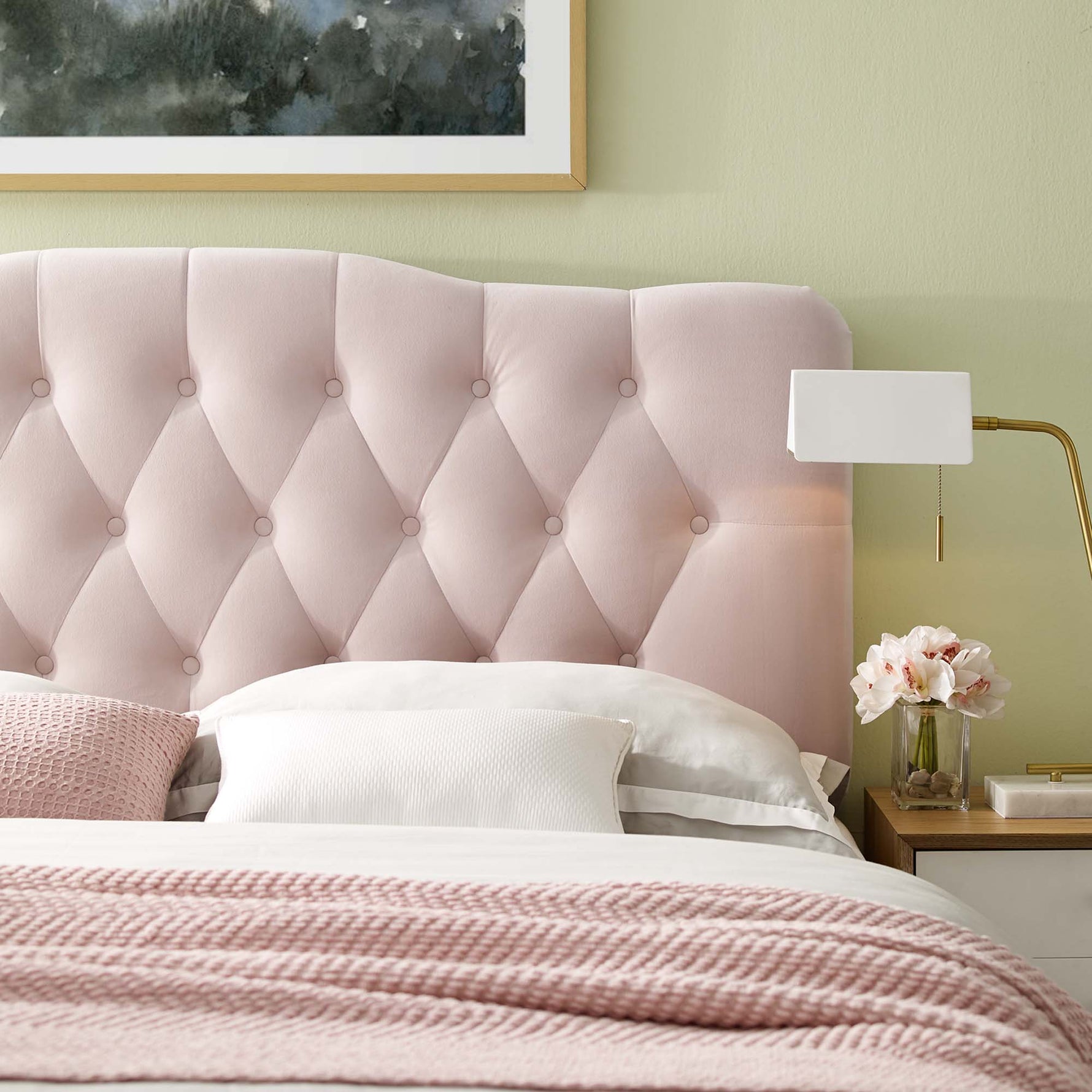 Annabel Diamond Tufted Performance Velvet Full Headboard by Modway