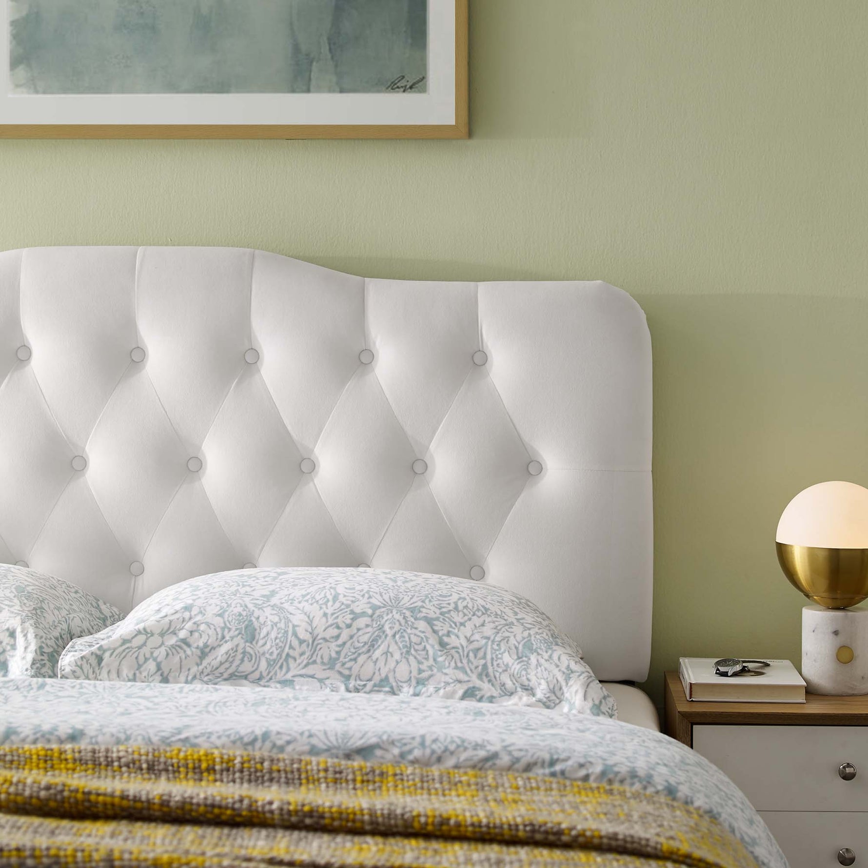 Annabel Diamond Tufted Performance Velvet Full Headboard by Modway