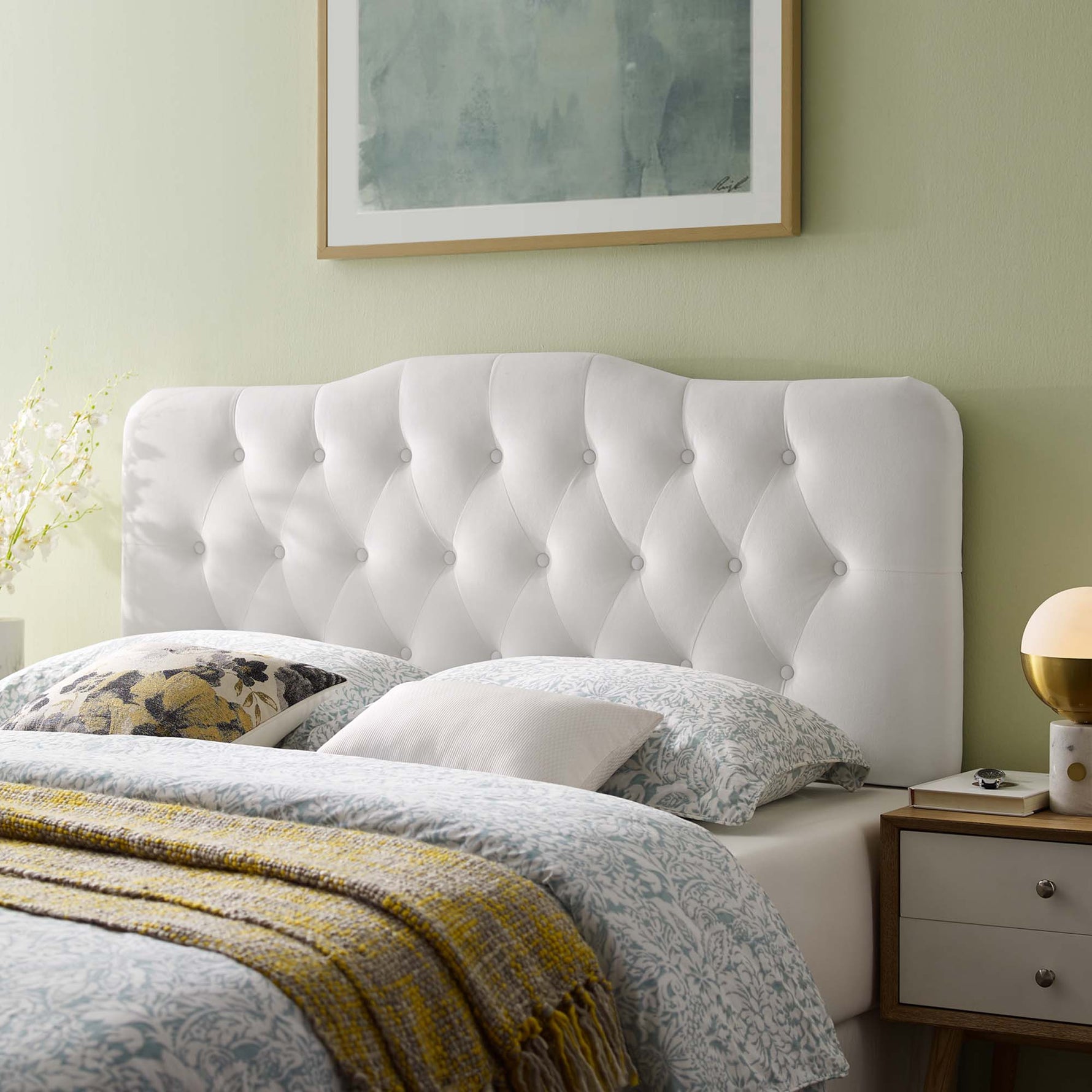 Annabel Diamond Tufted Performance Velvet Full Headboard by Modway