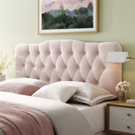 Annabel Diamond Tufted Performance Velvet Queen Headboard