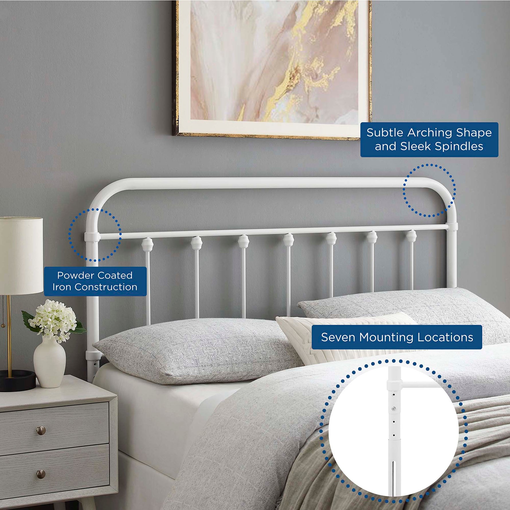 Sage Metal Twin Headboard by Modway